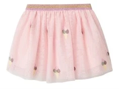 Lyserød tyl nederdel med broderi af små vaffelis fra name It 13242272 ballerina bagfra